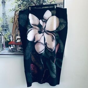 Brian Bailey Stretch Floral Skirt
